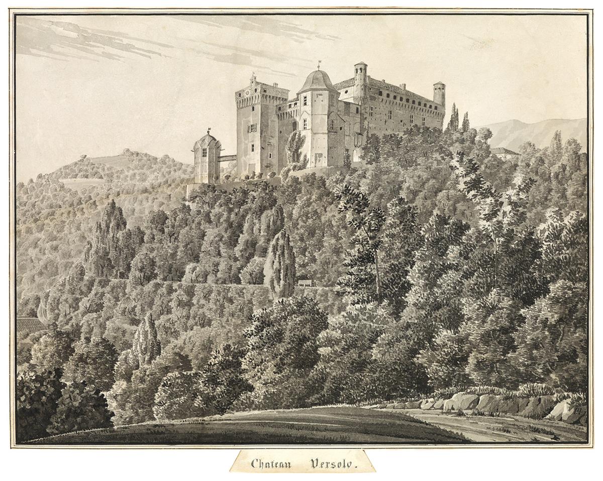 N. P. HETSCH (German, early 1800s) Il Castello di Verzuolo, Piedmont.